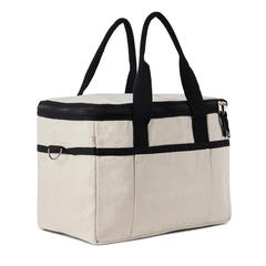 Vue VINGA Panier isotherme en toile recyclée AWARE™ Volonne de couleur blanc| Krokrodeal