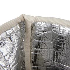 Vue VINGA Panier isotherme en toile recyclée AWARE™ Volonne de couleur blanc| Krokrodeal