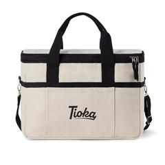 Vue VINGA Panier isotherme en toile recyclée AWARE™ Volonne de couleur blanc| Krokrodeal