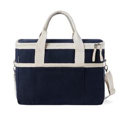 Vue VINGA Panier isotherme en toile recyclée AWARE™ Volonne de couleur bleu| Krokrodeal
