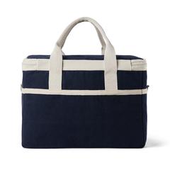 Vue VINGA Panier isotherme en toile recyclée AWARE™ Volonne de couleur bleu| Krokrodeal