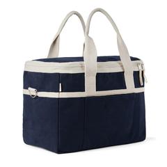 Vue VINGA Panier isotherme en toile recyclée AWARE™ Volonne de couleur bleu| Krokrodeal