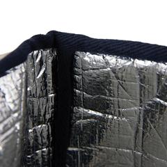 Vue VINGA Panier isotherme en toile recyclée AWARE™ Volonne de couleur bleu| Krokrodeal