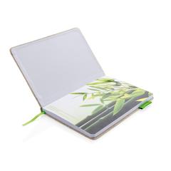 Vue Carnet A5 à couverture en jute de couleur vert| Krokrodeal