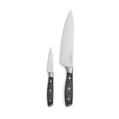 Vue VINGA Ensemble de couteaux de chef Kaiser de couleur gris| Krokrodeal