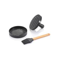 Vue Set hamburger pour barbecue de couleur gris| Krokrodeal
