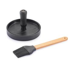 Vue Set hamburger pour barbecue de couleur gris| Krokrodeal