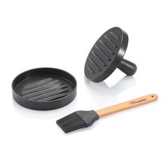 Vue Set hamburger pour barbecue de couleur gris| Krokrodeal