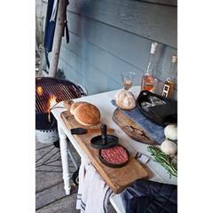 Vue Set hamburger pour barbecue de couleur gris| Krokrodeal