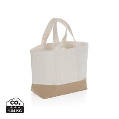 Vue Sac isotherme en toile recyclée et non teinté Impact AWARE ™ de couleur blanc| Krokrodeal