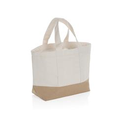 Vue Sac isotherme en toile recyclée et non teinté Impact AWARE ™ de couleur blanc| Krokrodeal