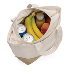 Vue Sac isotherme en toile recyclée et non teinté Impact AWARE ™ de couleur blanc| Krokrodeal