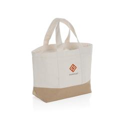 Vue Sac isotherme en toile recyclée et non teinté Impact AWARE ™ de couleur blanc| Krokrodeal