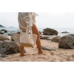 Vue Sac isotherme en toile recyclée et non teinté Impact AWARE ™ de couleur blanc| Krokrodeal