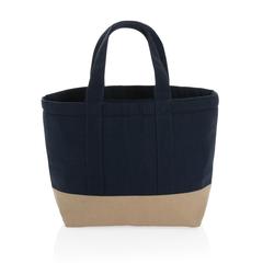 Vue Sac isotherme en toile recyclée et non teinté Impact AWARE ™ de couleur bleu| Krokrodeal