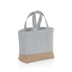 Vue Sac isotherme en toile recyclée et non teinté Impact AWARE ™ de couleur gris| Krokrodeal