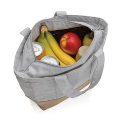Vue Sac isotherme en toile recyclée et non teinté Impact AWARE ™ de couleur gris| Krokrodeal