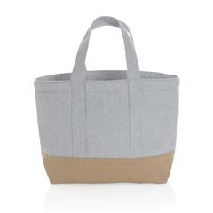 Vue Sac isotherme en toile recyclée et non teinté Impact AWARE ™ de couleur gris| Krokrodeal