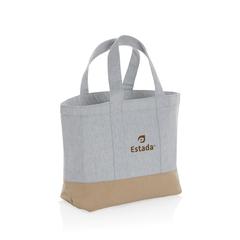 Vue Sac isotherme en toile recyclée et non teinté Impact AWARE ™ de couleur gris| Krokrodeal