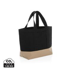 Vue Sac isotherme en toile recyclée et non teinté Impact AWARE ™ de couleur noir| Krokrodeal