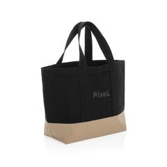 Vue Sac isotherme en toile recyclée et non teinté Impact AWARE ™ de couleur noir| Krokrodeal