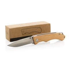 Vue Couteau d'extérieur en bois de couleur marron| Krokrodeal
