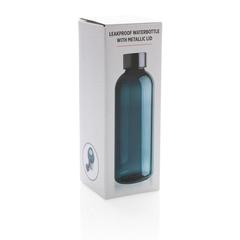 Vue Bouteille d'eau étanche avec bouchon en métal de couleur bleu| Krokrodeal