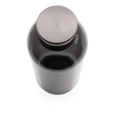 Vue Bouteille d'eau étanche avec bouchon en métal de couleur noir| Krokrodeal