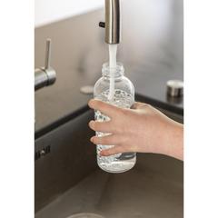 Vue Bouteille d'eau étanche avec bouchon en métal de couleur translucide| Krokrodeal