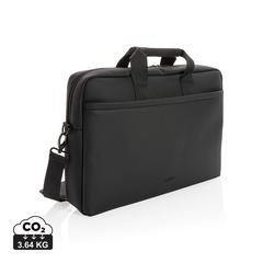 Vue Sac ordinateur en PU Swiss Peak de couleur noir| Krokrodeal
