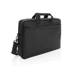 Vue Sac ordinateur en PU Swiss Peak de couleur noir| Krokrodeal
