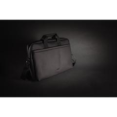 Vue Sac ordinateur en PU Swiss Peak de couleur noir| Krokrodeal