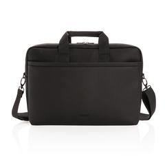 Vue Sac ordinateur en PU Swiss Peak de couleur noir| Krokrodeal
