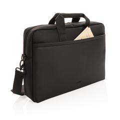 Vue Sac ordinateur en PU Swiss Peak de couleur noir| Krokrodeal