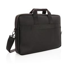Vue Sac ordinateur en PU Swiss Peak de couleur noir| Krokrodeal