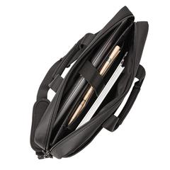 Vue Sac ordinateur en PU Swiss Peak de couleur noir| Krokrodeal