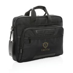 Vue Sacoche ordinateur Swiss Peak rPET AWARE™ Voyager 15.6 de couleur noir| Krokrodeal