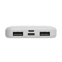 Vue Powerbank 5000 mAh en plastique recyclé RCS de couleur blanc| Krokrodeal