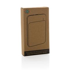 Vue Powerbank 5000 mAh en plastique recyclé RCS de couleur noir| Krokrodeal
