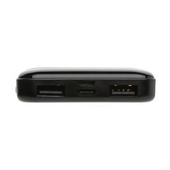 Vue Powerbank 5000 mAh en plastique recyclé RCS de couleur noir| Krokrodeal