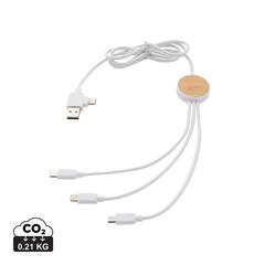 Vue Câble Ontario 6-en-1 en plastique recyclé RCS de couleur blanc| Krokrodeal