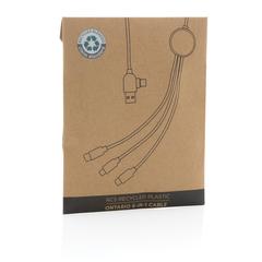 Vue Câble Ontario 6-en-1 en plastique recyclé RCS de couleur blanc| Krokrodeal