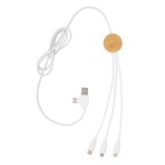 Vue Câble Ontario 6-en-1 en plastique recyclé RCS de couleur blanc| Krokrodeal
