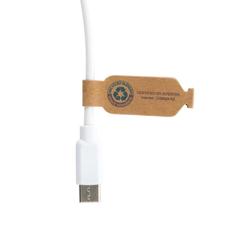 Vue Câble Ontario 6-en-1 en plastique recyclé RCS de couleur blanc| Krokrodeal