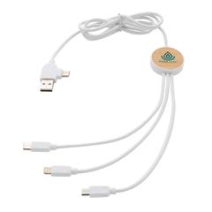 Vue Câble Ontario 6-en-1 en plastique recyclé RCS de couleur blanc| Krokrodeal