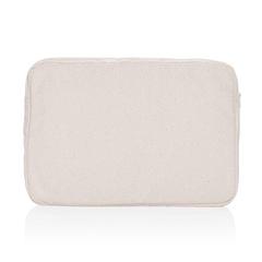 Vue Pochette ordinateur 15,6'' en coton recyclé AWARE™ Laluka de couleur blanc| Krokrodeal