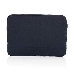 Vue Pochette ordinateur 15,6'' en coton recyclé AWARE™ Laluka de couleur bleu| Krokrodeal