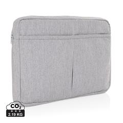 Vue Pochette ordinateur 15,6'' en coton recyclé AWARE™ Laluka de couleur gris| Krokrodeal