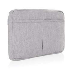Vue Pochette ordinateur 15,6'' en coton recyclé AWARE™ Laluka de couleur gris| Krokrodeal