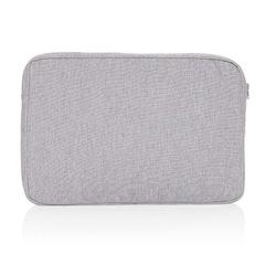 Vue Pochette ordinateur 15,6'' en coton recyclé AWARE™ Laluka de couleur gris| Krokrodeal